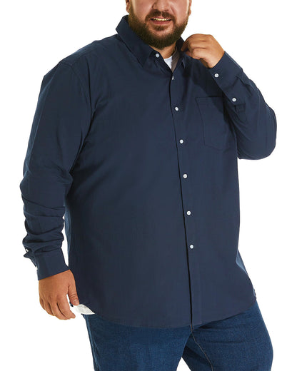 FILORM Big and Tall Mens Cotton Button Down Shirt 3XL-6XL