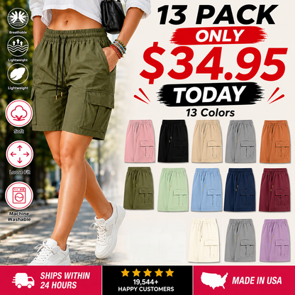 Women's Hiking Cargo Shorts – Multi-Pocket