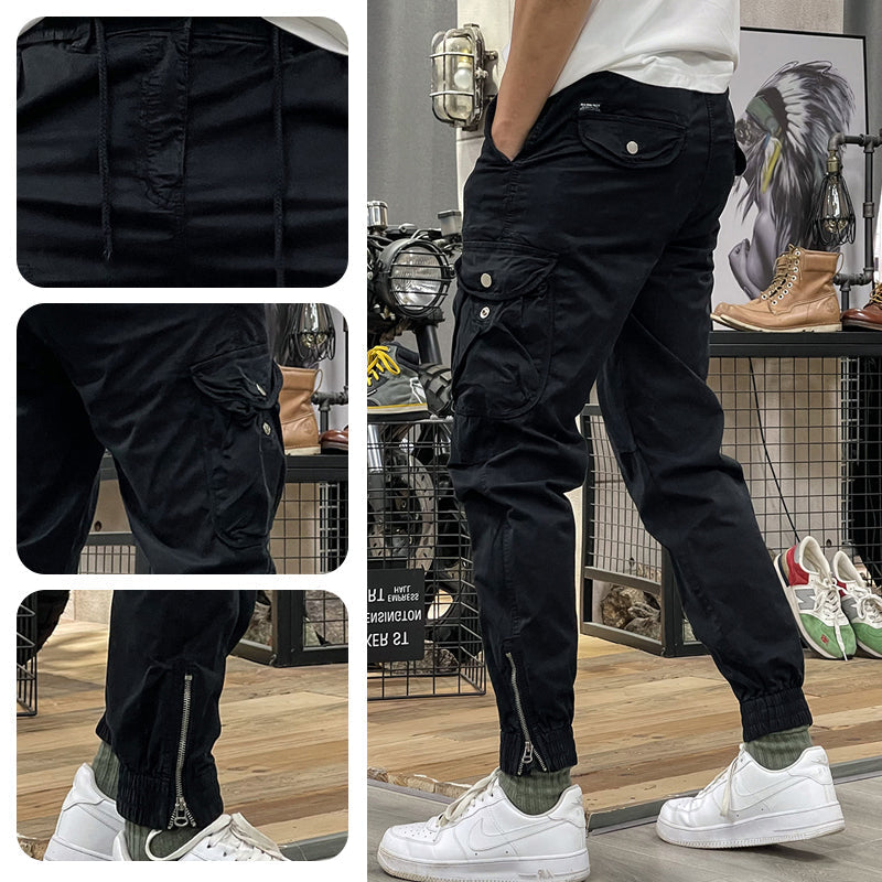Men's Multi-Pockets Drawstring Elastic Waist Cargo Pants — 🔥Summer sale 50% Off