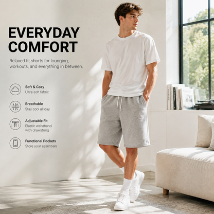 Everyday comfort features of the drawstring shorts