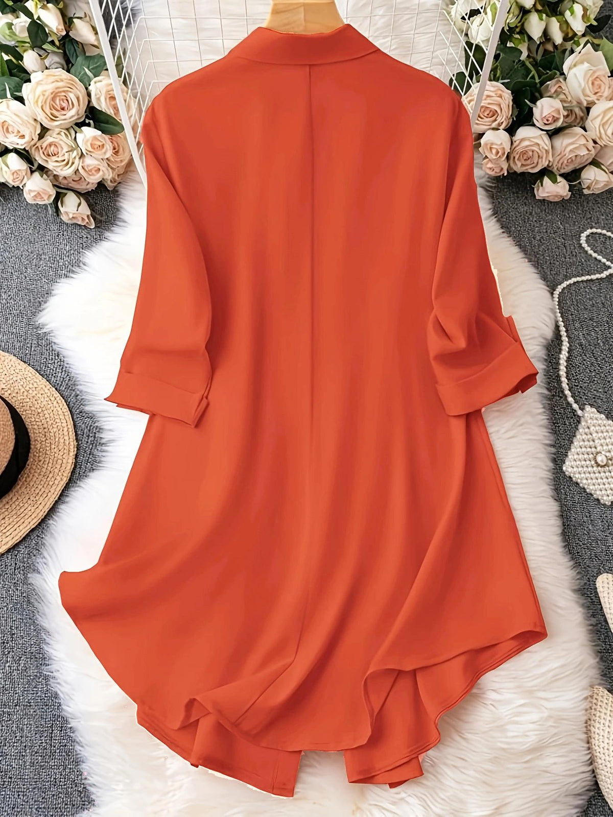Plus Size Button-Up Blouse – Chic Comfort for Every Season😘