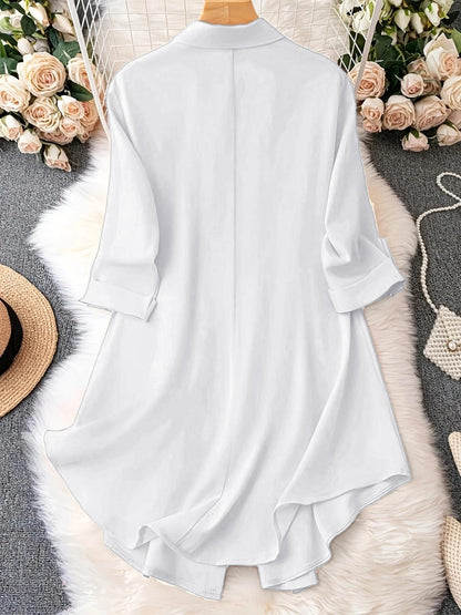 Plus Size Button-Up Blouse – Chic Comfort for Every Season😘