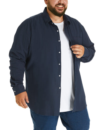 FILORM Big and Tall Mens Cotton Button Down Shirt 3XL-6XL