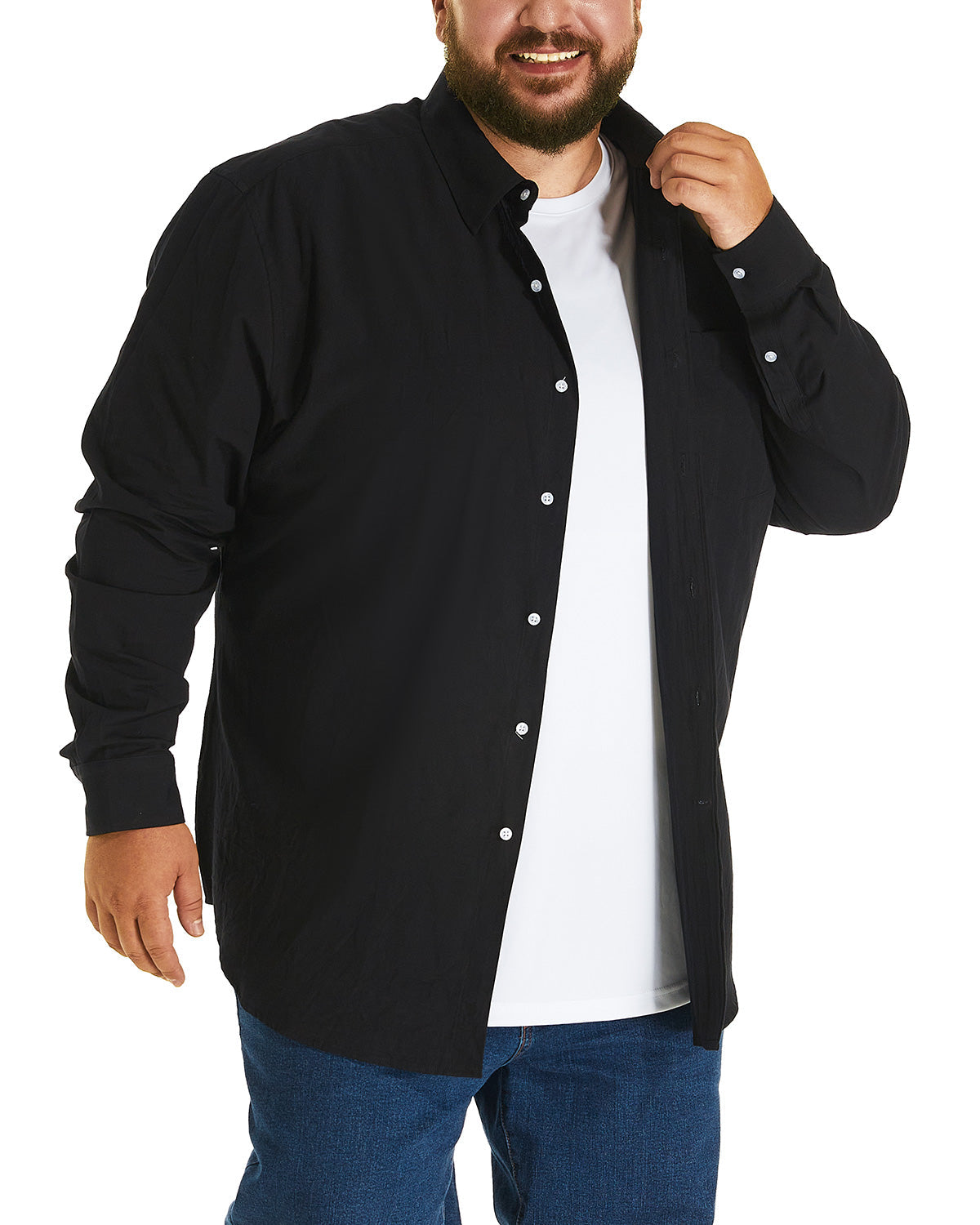 FILORM Big and Tall Mens Cotton Button Down Shirt 3XL-6XL