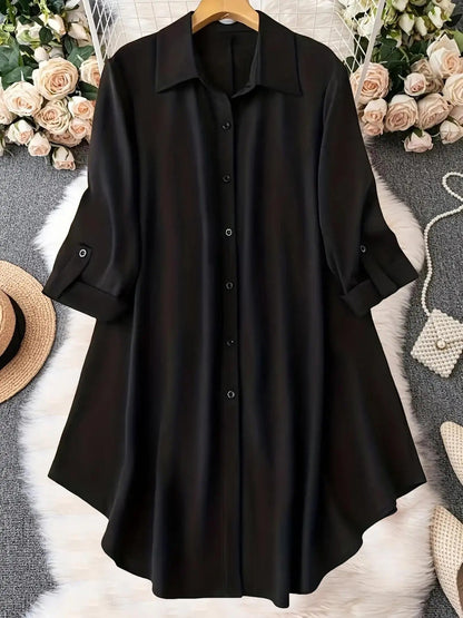 Plus Size Button-Up Blouse – Chic Comfort for Every Season😘