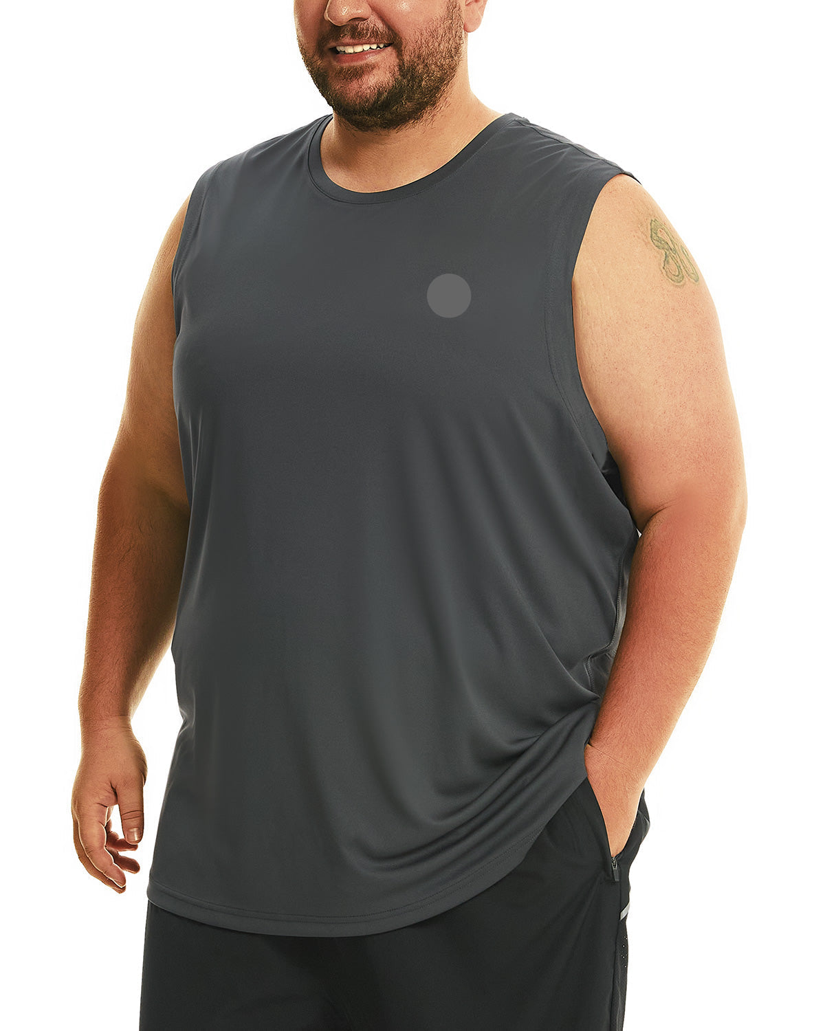 FILORM Big Size Mens Tank Tops, Sleeveless Workout Shirt for Man 2XL-6XL