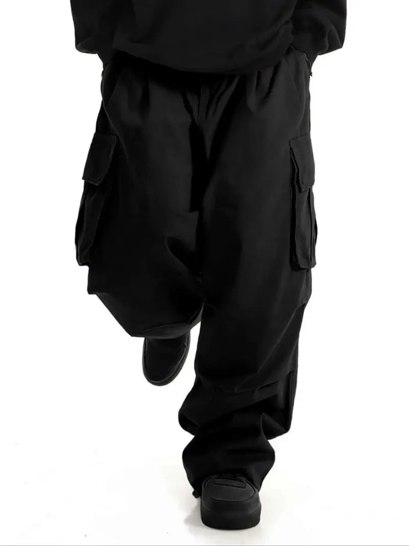 MEN'S PLUS SIZE WIDE-LEG CARGO PANTS