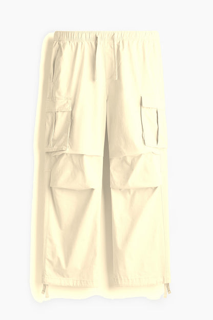 Relaxed Fit Cargo Pants - Light Beige