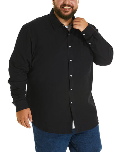 FILORM Big and Tall Mens Cotton Button Down Shirt 3XL-6XL