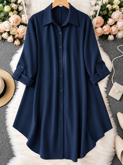 Plus Size Button-Up Blouse – Chic Comfort for Every Season😘