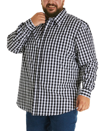 FILORM Big and Tall Mens Cotton Button Down Shirt 3XL-6XL