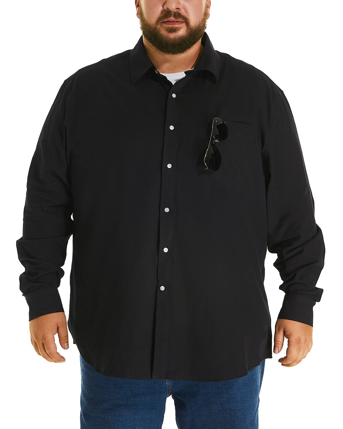 FILORM Big and Tall Mens Cotton Button Down Shirt 3XL-6XL