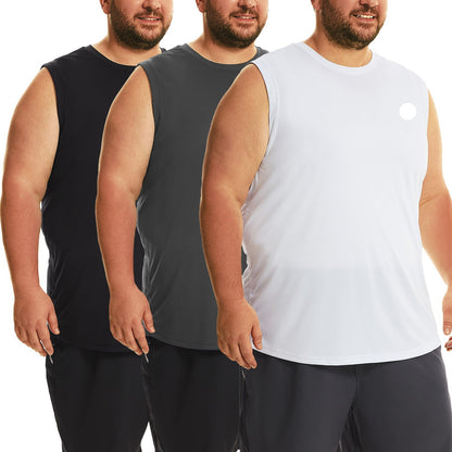 FILORM Big Size Mens Tank Tops, Sleeveless Workout Shirt for Man 2XL-6XL