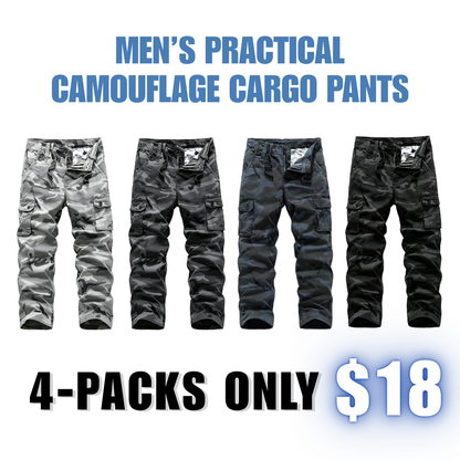 Men's Camo Pants, Casual Outdoor Tactical Camouflage Trousers