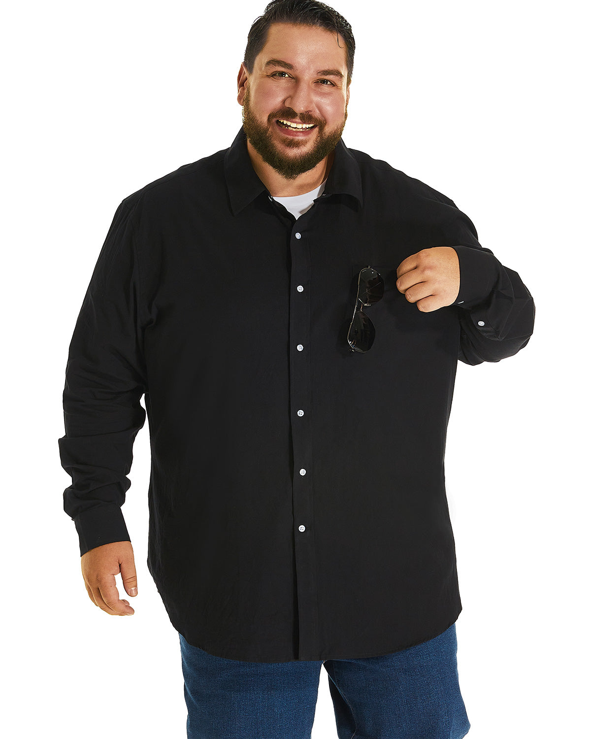 FILORM Big and Tall Mens Cotton Button Down Shirt 3XL-6XL