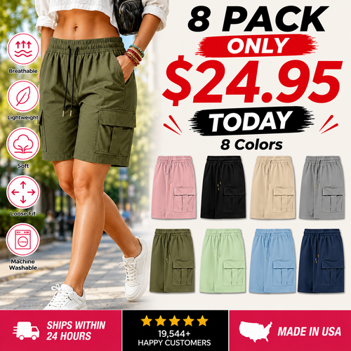 Women's Hiking Cargo Shorts – Multi-Pocket