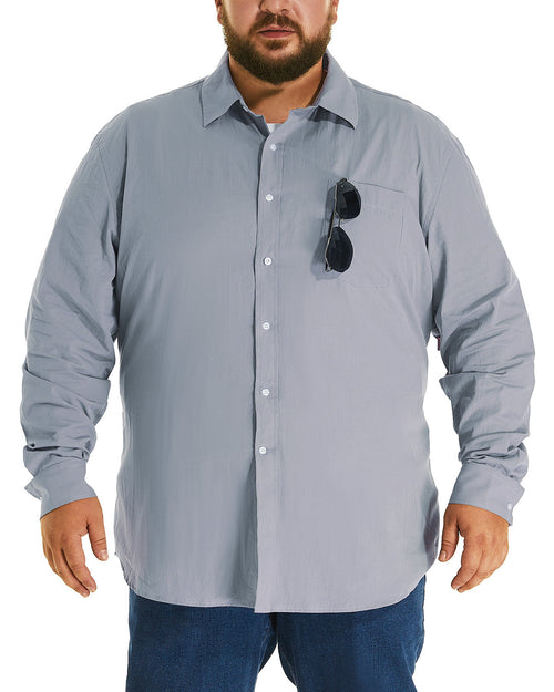 FILORM Big and Tall Mens Cotton Button Down Shirt 3XL-6XL