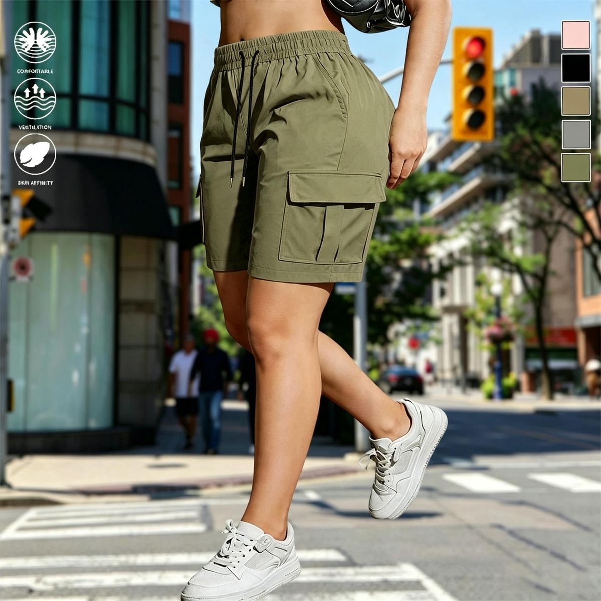 Women's Hiking Cargo Shorts – Multi-Pocket
