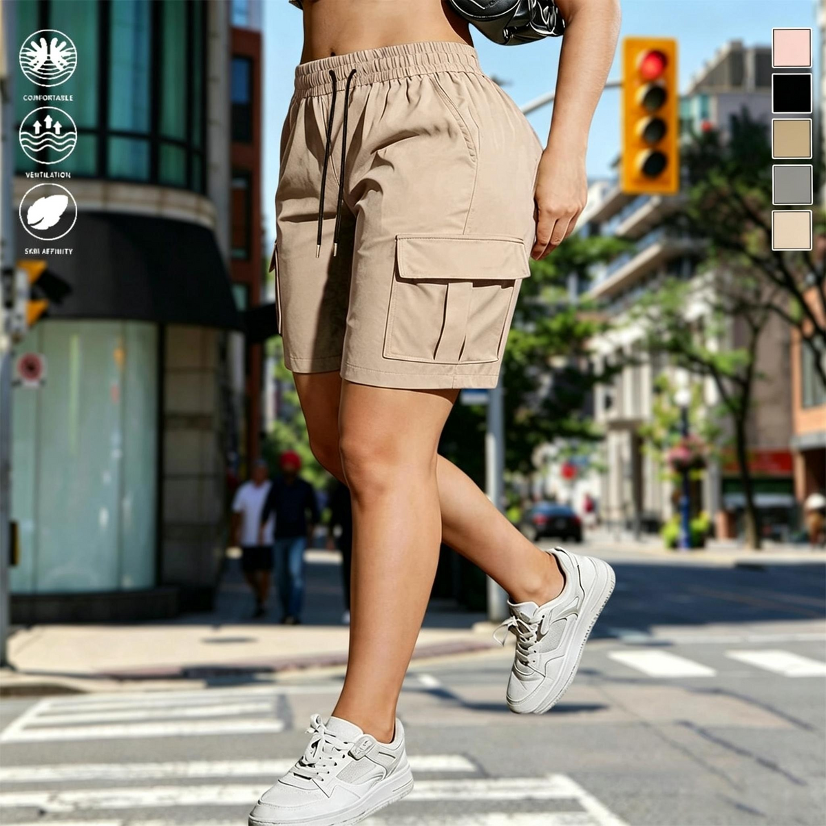 Women's Hiking Cargo Shorts – Multi-Pocket