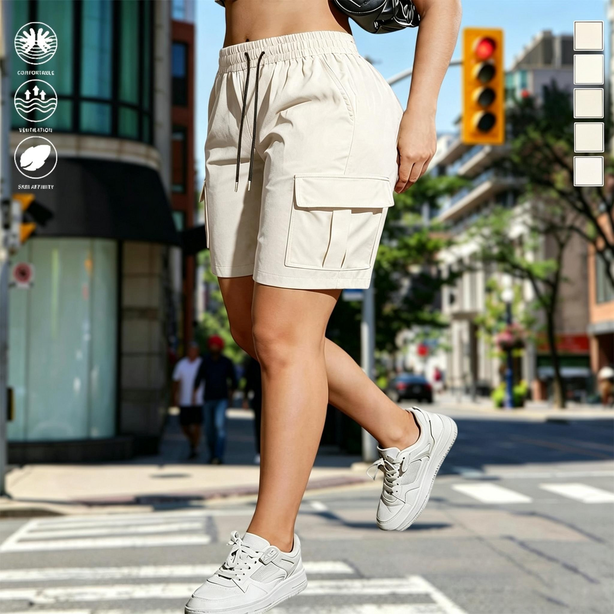 Women's Hiking Cargo Shorts – Multi-Pocket
