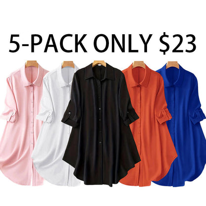 Plus Size Button-Up Blouse – Chic Comfort for Every Season😘