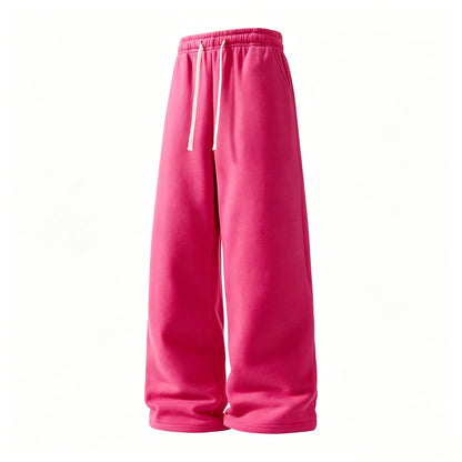 Rose Red wide-leg drawstring sweatpants