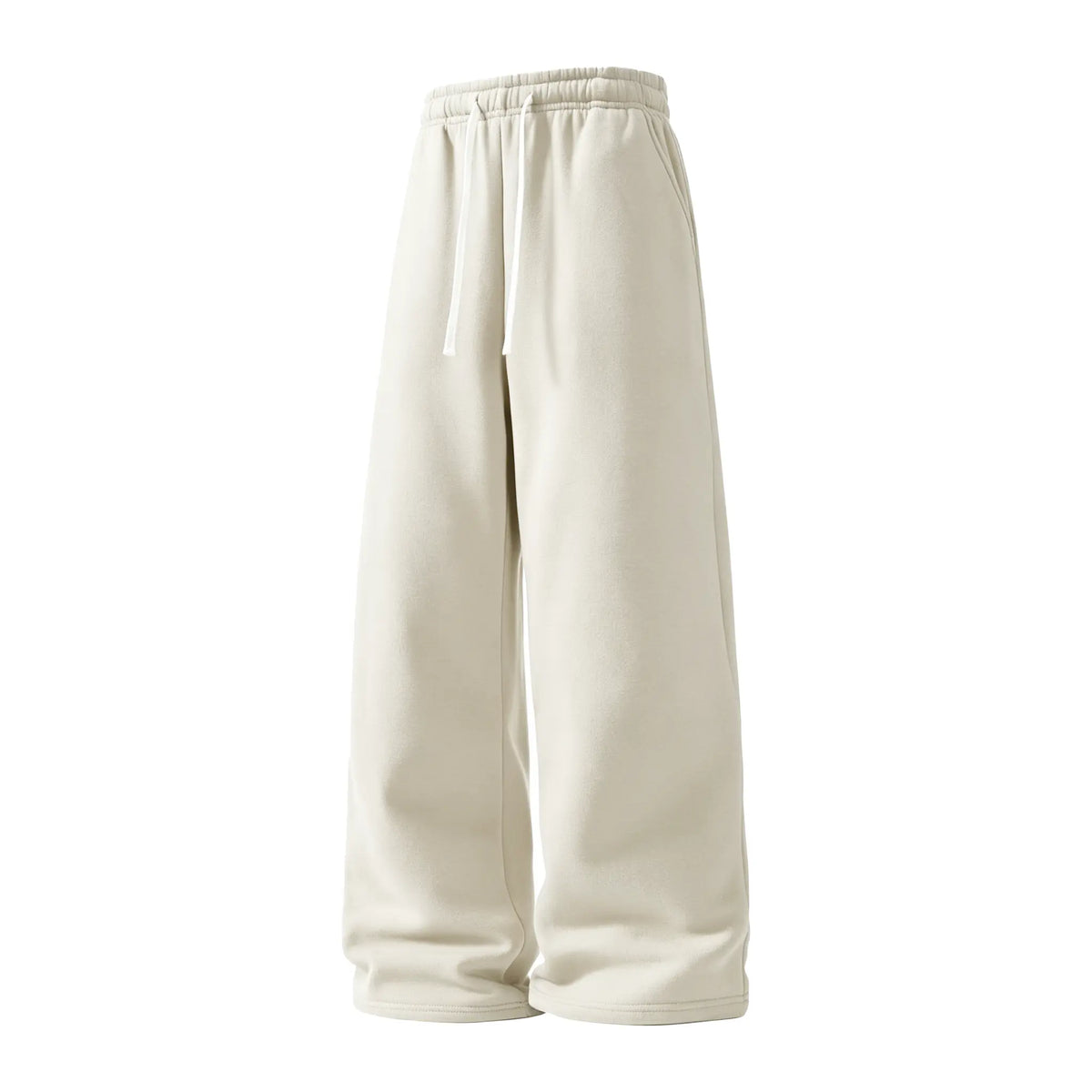 Apricot wide-leg drawstring sweatpants