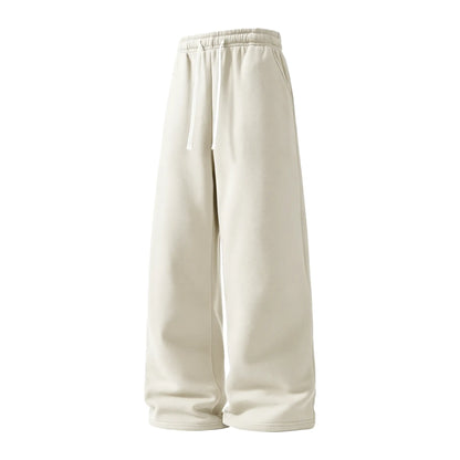 Apricot wide-leg drawstring sweatpants